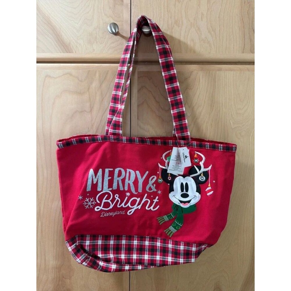 Disneyland merry and bright holiday tote bag new